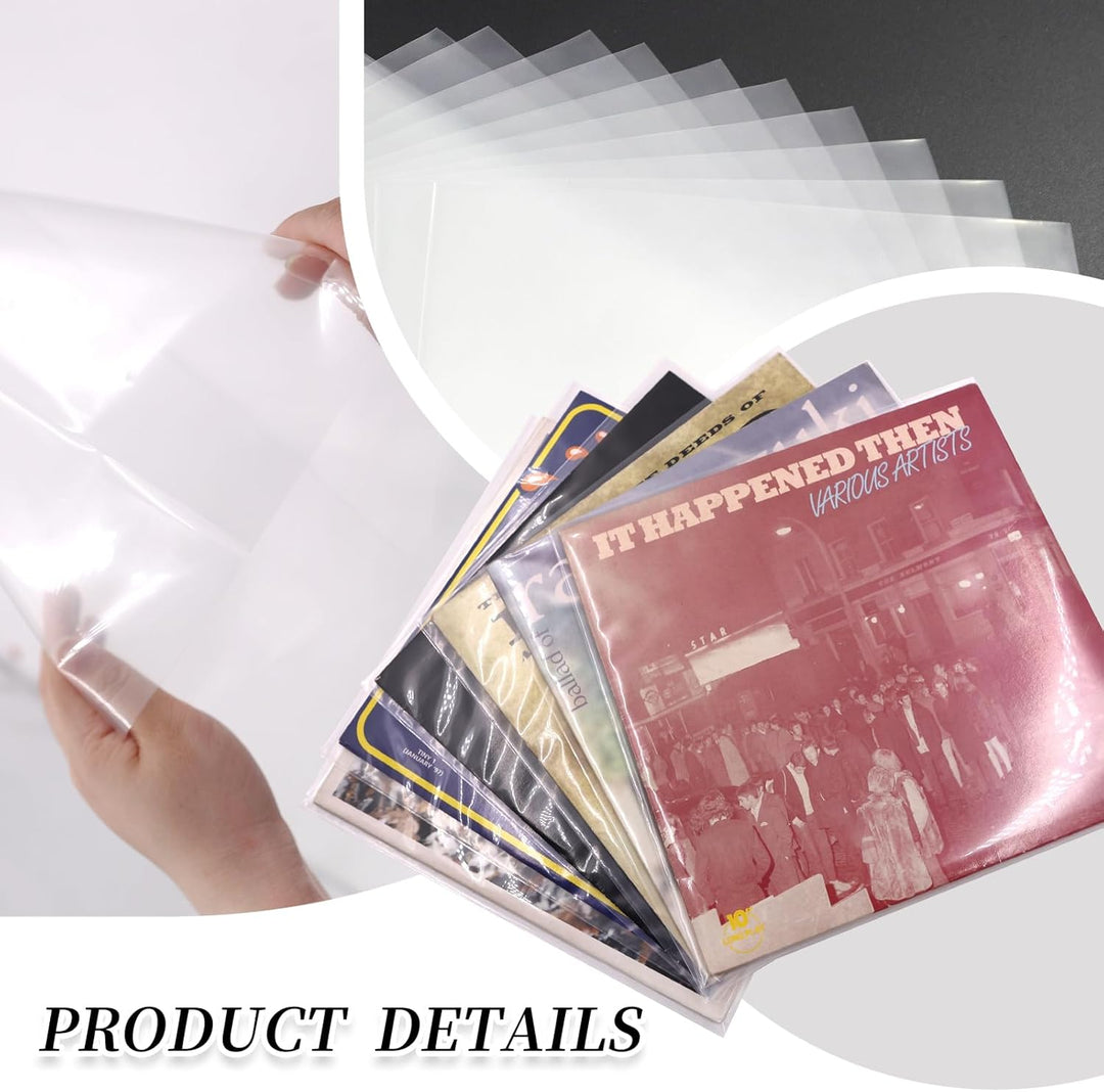MayRecords LP-Schallplatten-Aussenhüllen, transparent, antistatisch, für LP-Aufbewahrung, 10inch, 50