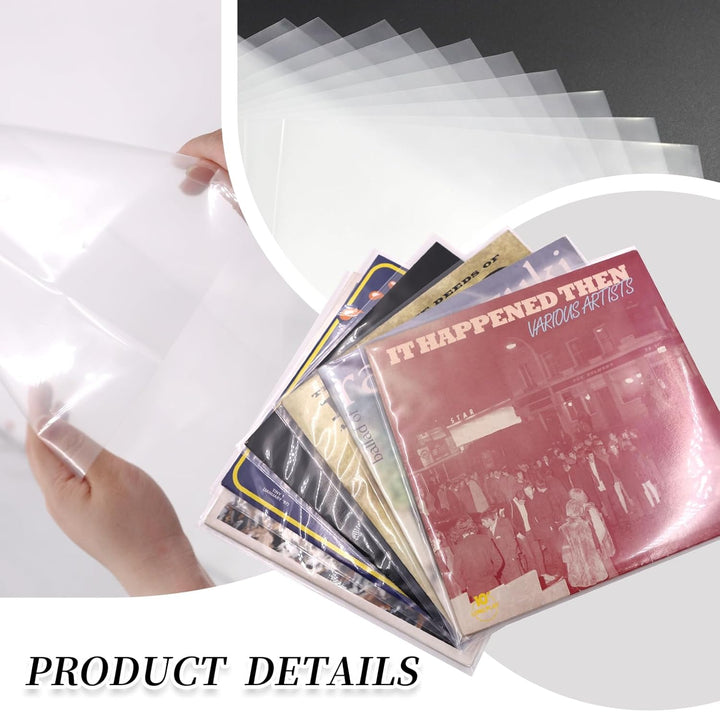 MayRecords LP-Schallplatten-Aussenhüllen, transparent, antistatisch, für LP-Aufbewahrung, 10inch, 50