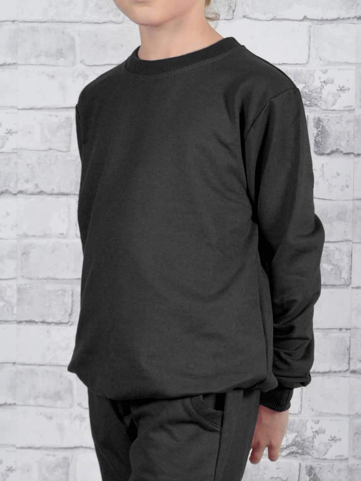 KMISSO Mädchen Pullover Kinder Pulli Langarm Sweatshirt 30321 104 Schwarz, 104 Schwarz