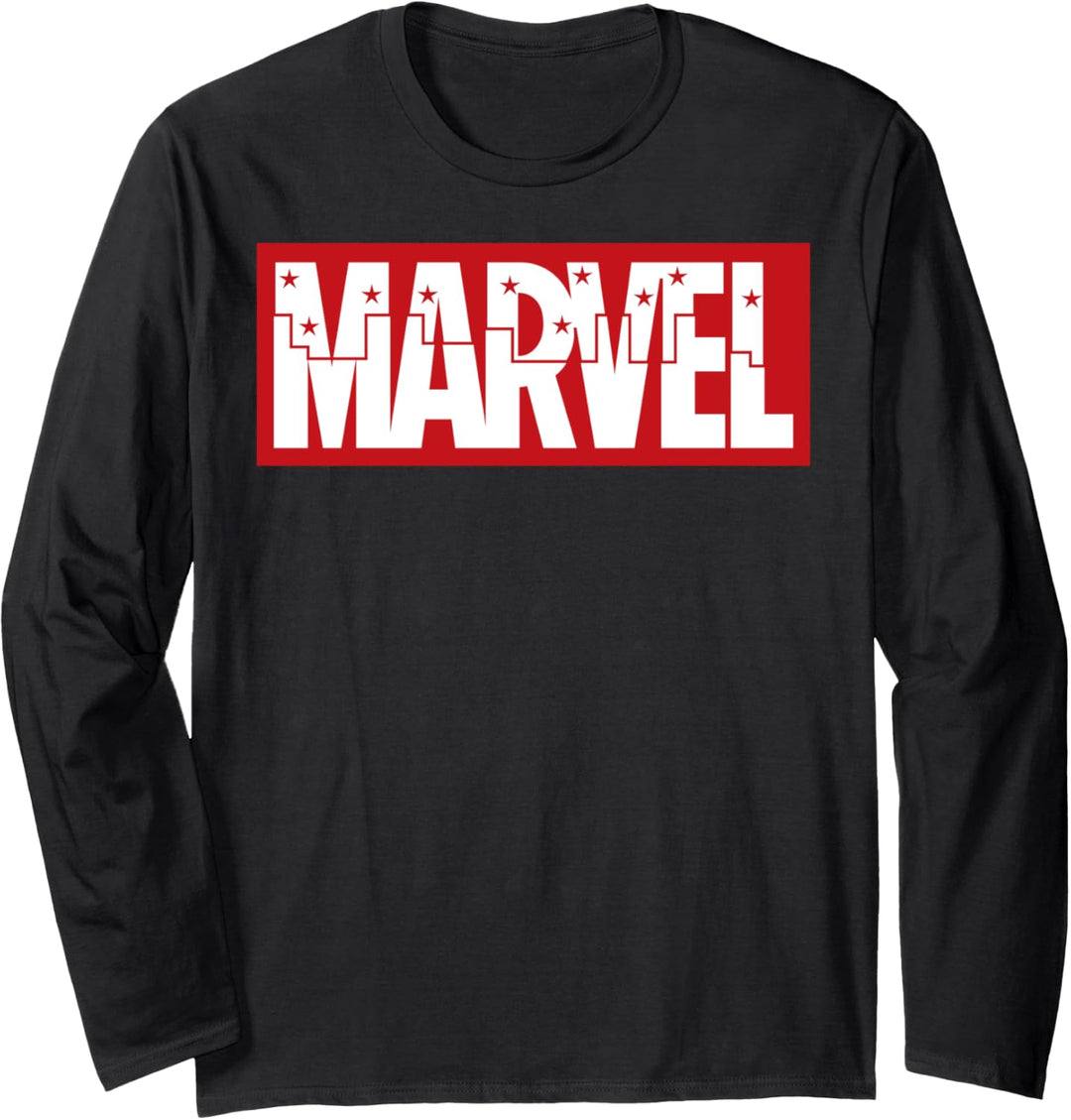 Marvel City Skyline Fill Logo Langarmshirt