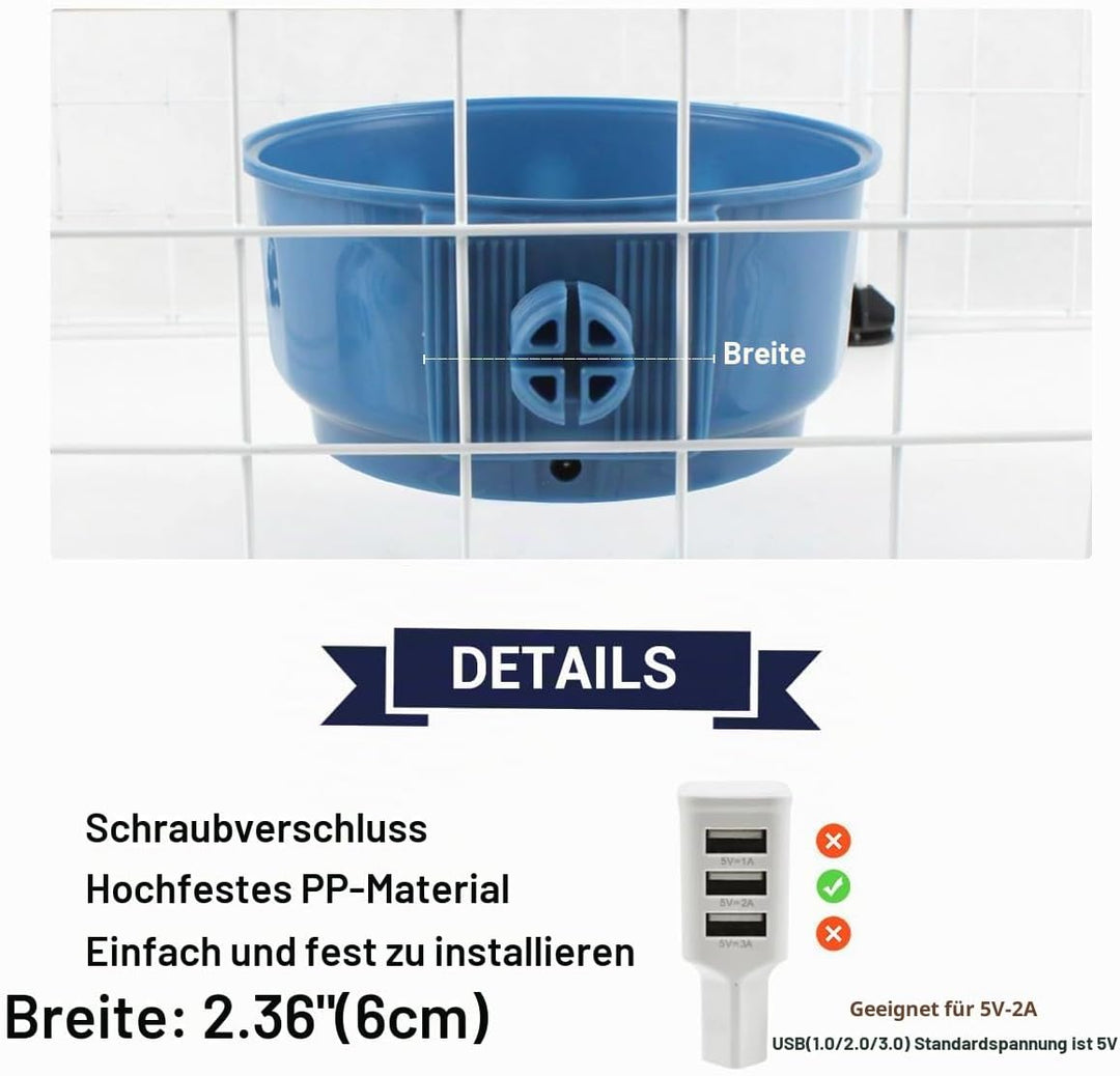 Enjoying Beheizter Wassernapf für Katzen und Hunde, elektrischer Wassernapf für den Innenbereich, fü