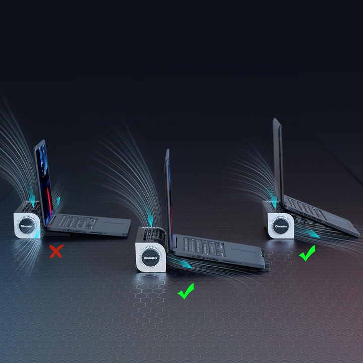 OImaster Laptop-Kühler mit verstellbarem Ständer, Laptop-Kühlpad mit 3 Geschwindigkeiten einstellbar
