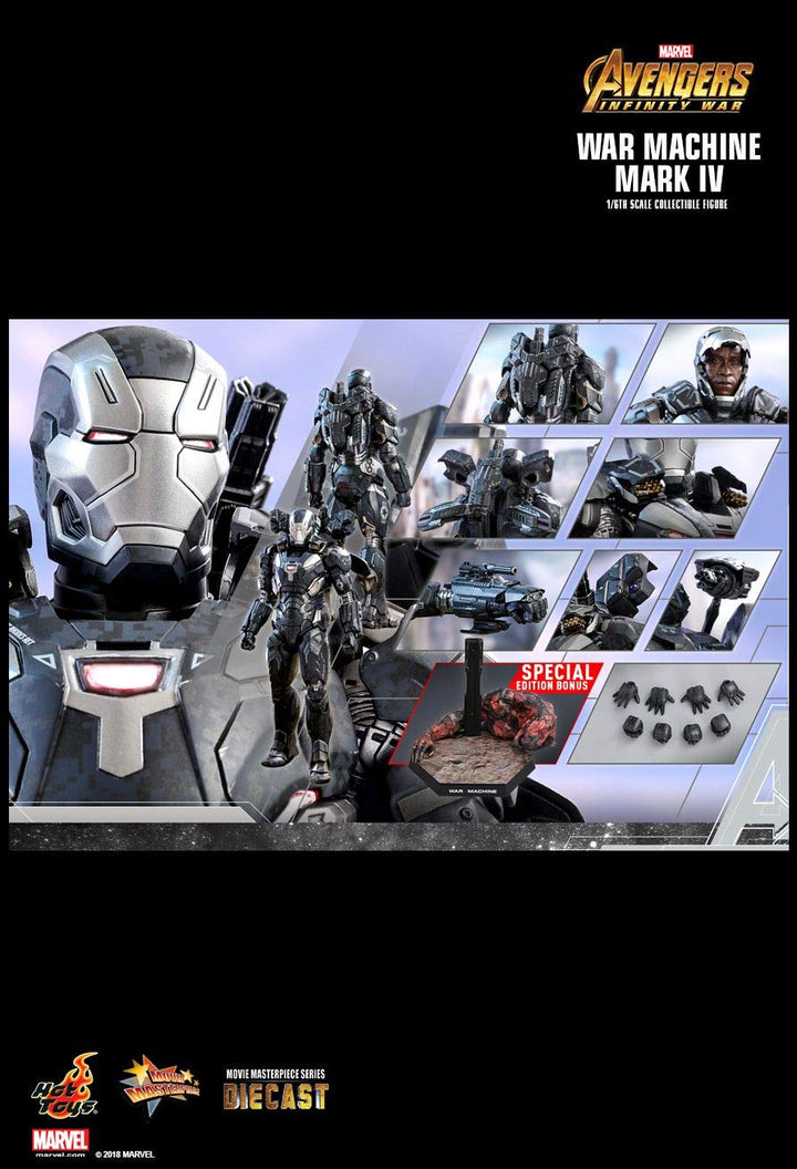 Hot Toys War Machine Mark IV Avengers Infinity War Movie Masterpiece Series Diecast 1/6 Sixth Scale