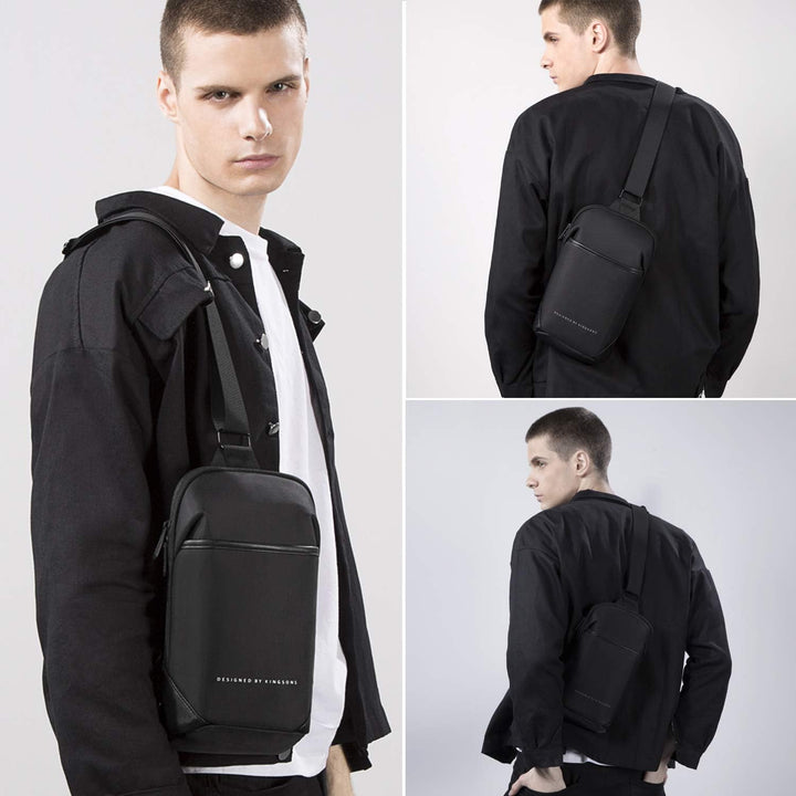 FANDARE Leicht Brusttasche Ultra-dünn Sling Rucksack Schultertasche Crossbody Umhängetasche Sporttas