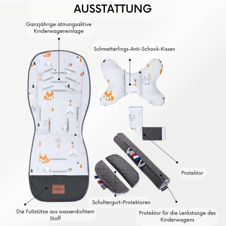 Atmungsaktive Sitzauflage Kinderwagen, Sitzauflage Buggy Sommer - Kinderwagen Zubehör - Universal -