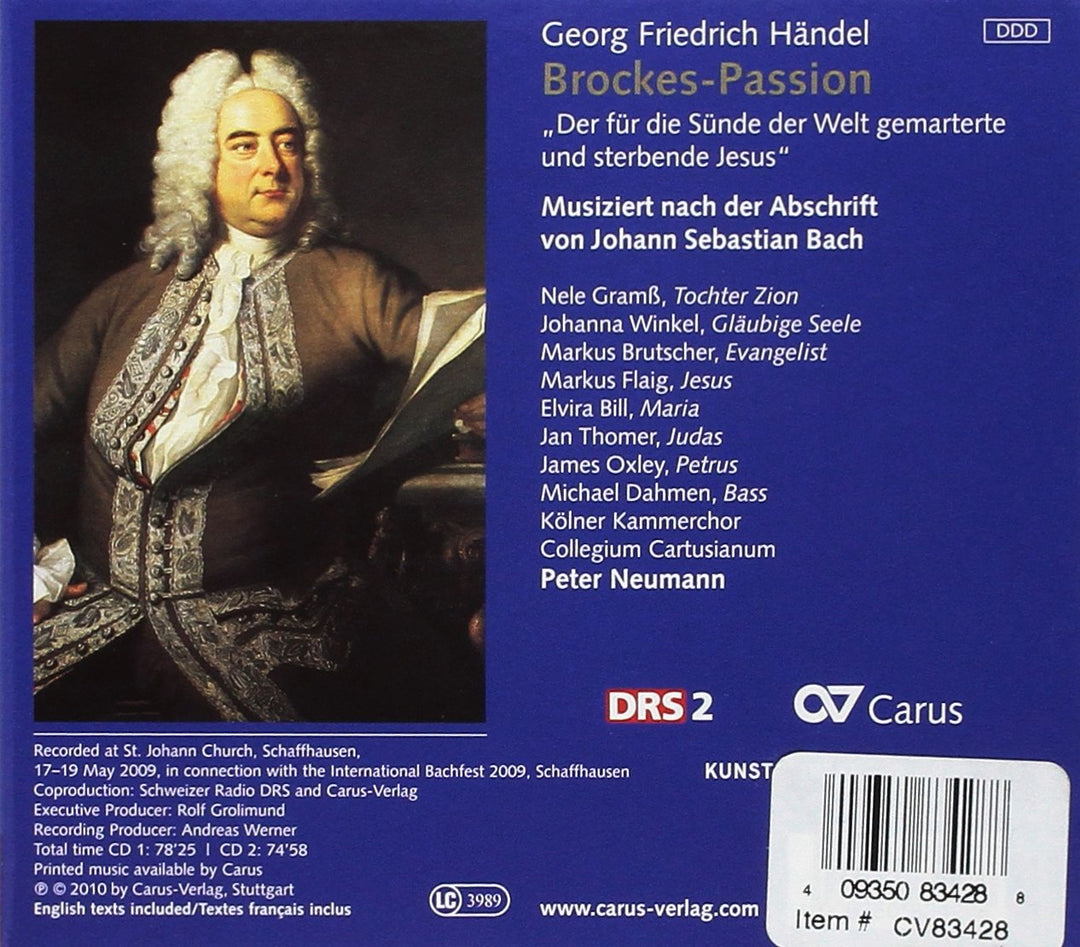 Brockes Passion, Audio-CD
