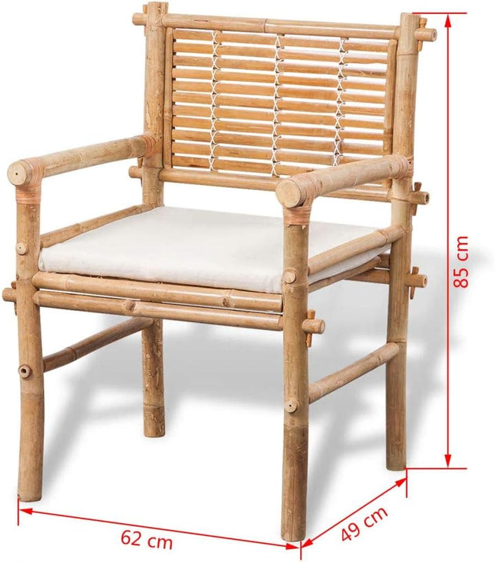 Festnight Bistro-Set mit Beistelltisch und Sitzkissen Gartentisch Set Garten Essgruppe | 1 Tisch+ 2