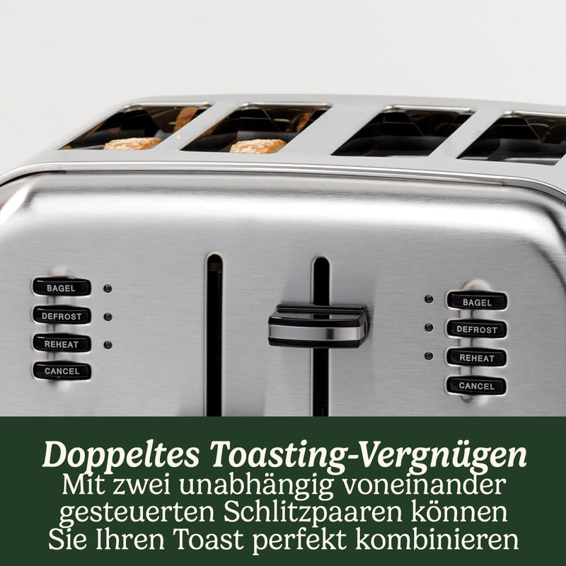 Cuisinart CPT180GE Style Collection 4-Schlitze-Toaster, Edelstahl, helles Pistaziengrün Green, Green