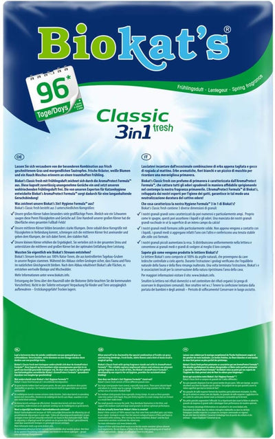 Biokat's Classic fresh 3in1 mit Duft - Klumpende Katzenstreu mit 3 unterschiedlichen Korngrössen - 1