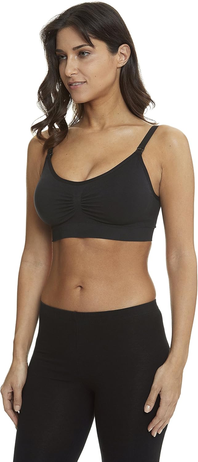 HOFISH Damen 3pack voller Fehlschlag Seamless stillen Schwangerschaft Bras Bralette mit extra-Bra Ex