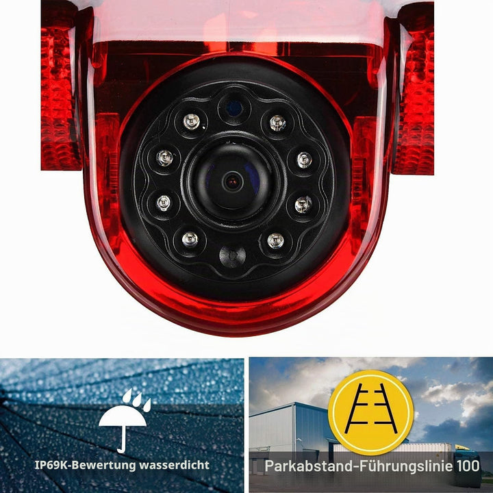 Rückfahrkamera Vivaro Kamera an 3. Bremsleuchte Dachkante Einparkhilfe (NTSC) für Vauxhall Vivaro X8