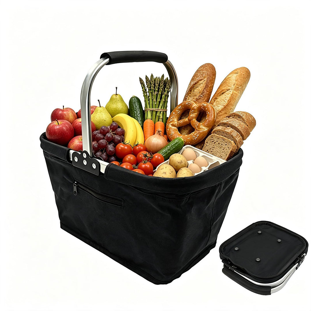 Einkaufskorb Faltbar 30L Gross Einkaufskorb Picknickkorb TragekorbKlappbarer