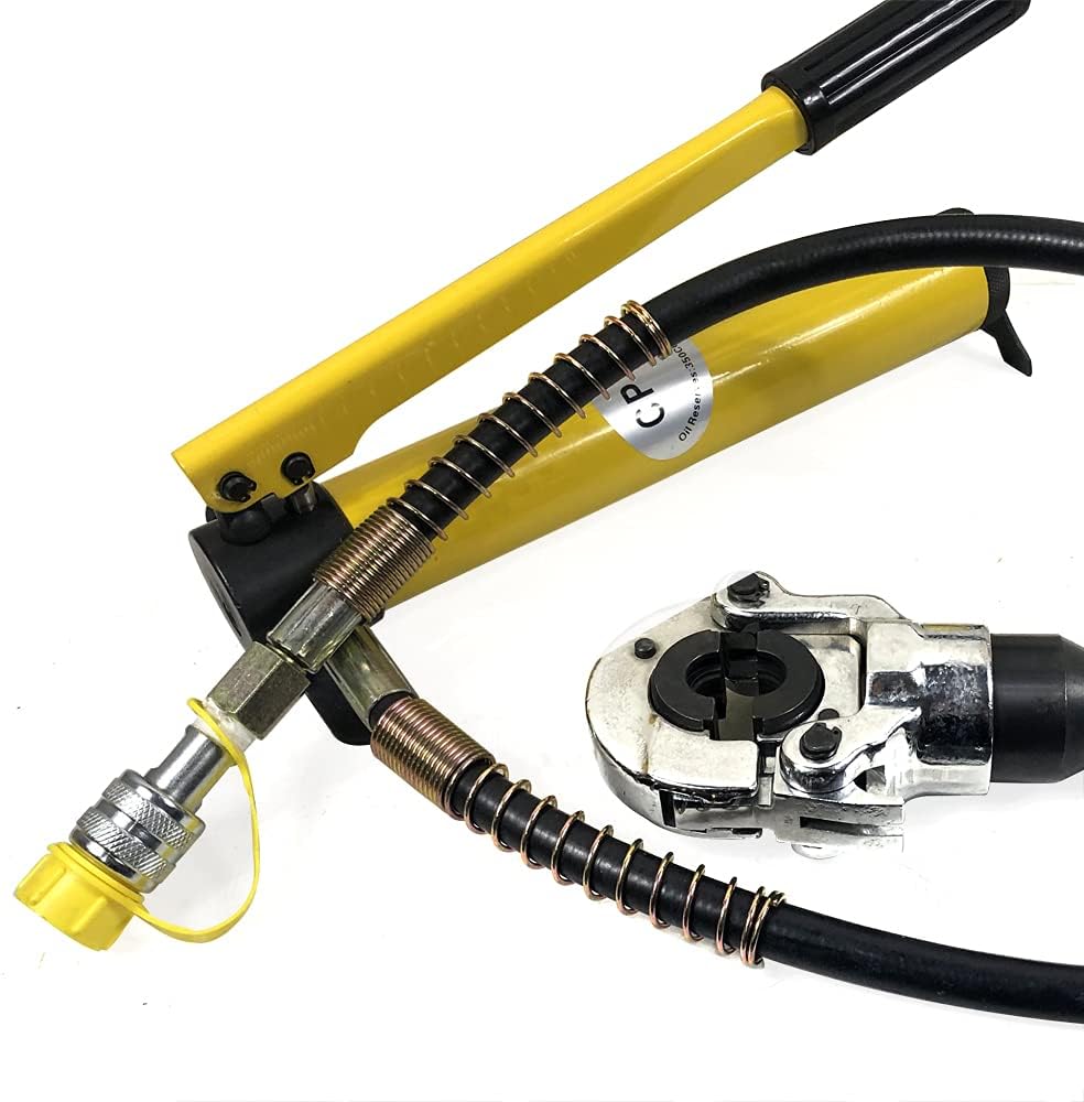 Hydraulische Presszangen 6T - 360° drehbarer Kopf - Kupferrohr Crimpwerkzeug mit 9 Matrizen - Leicht