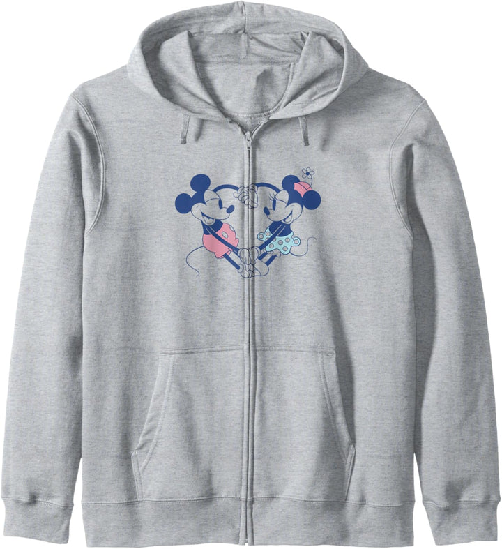 Disney Mickey And Friends Mickey & Minnie Heart Hands Kapuzenjacke