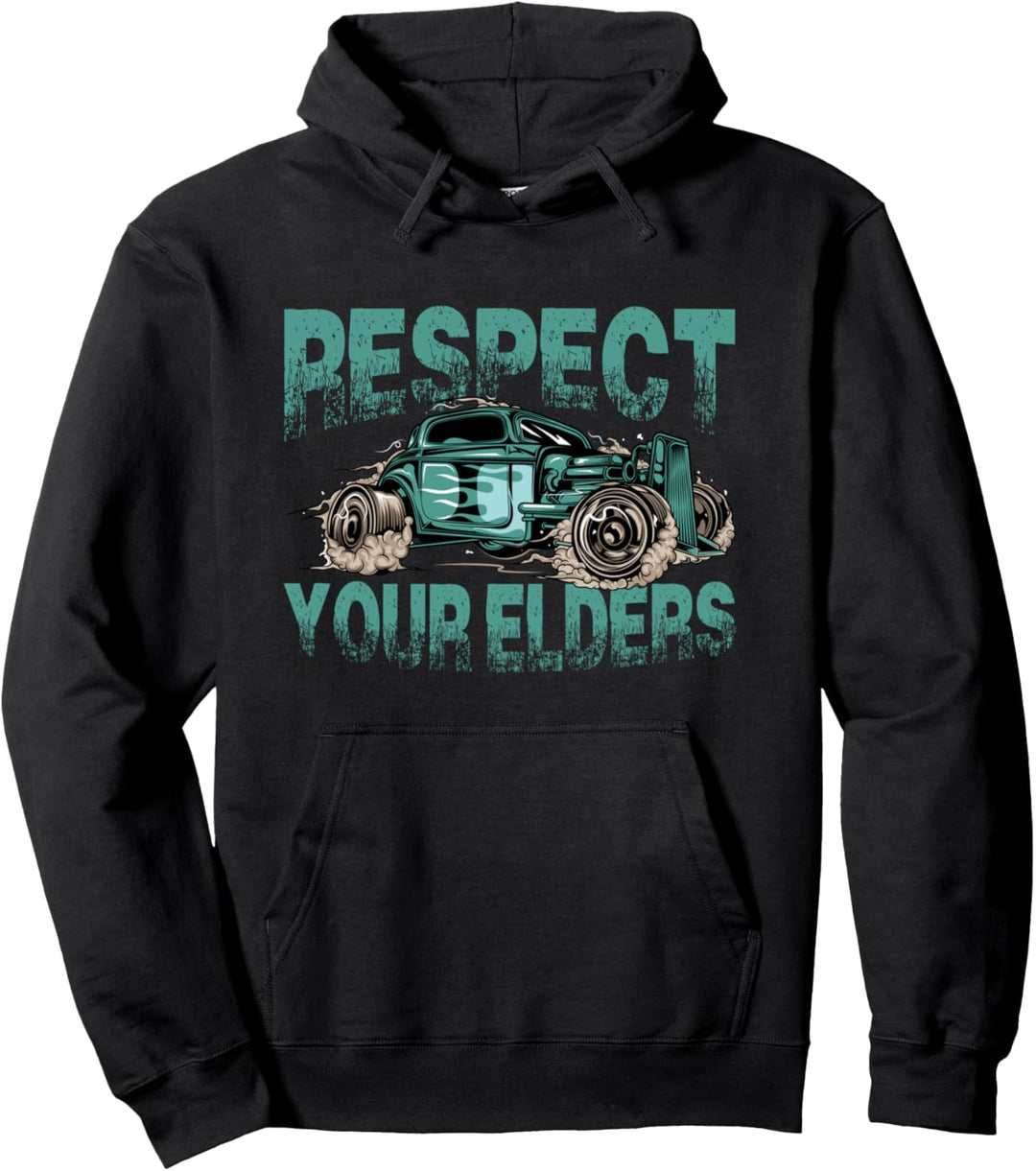 Respect Your Elders Hotrod Oldtimer US-Car Hot Rod Pullover Hoodie