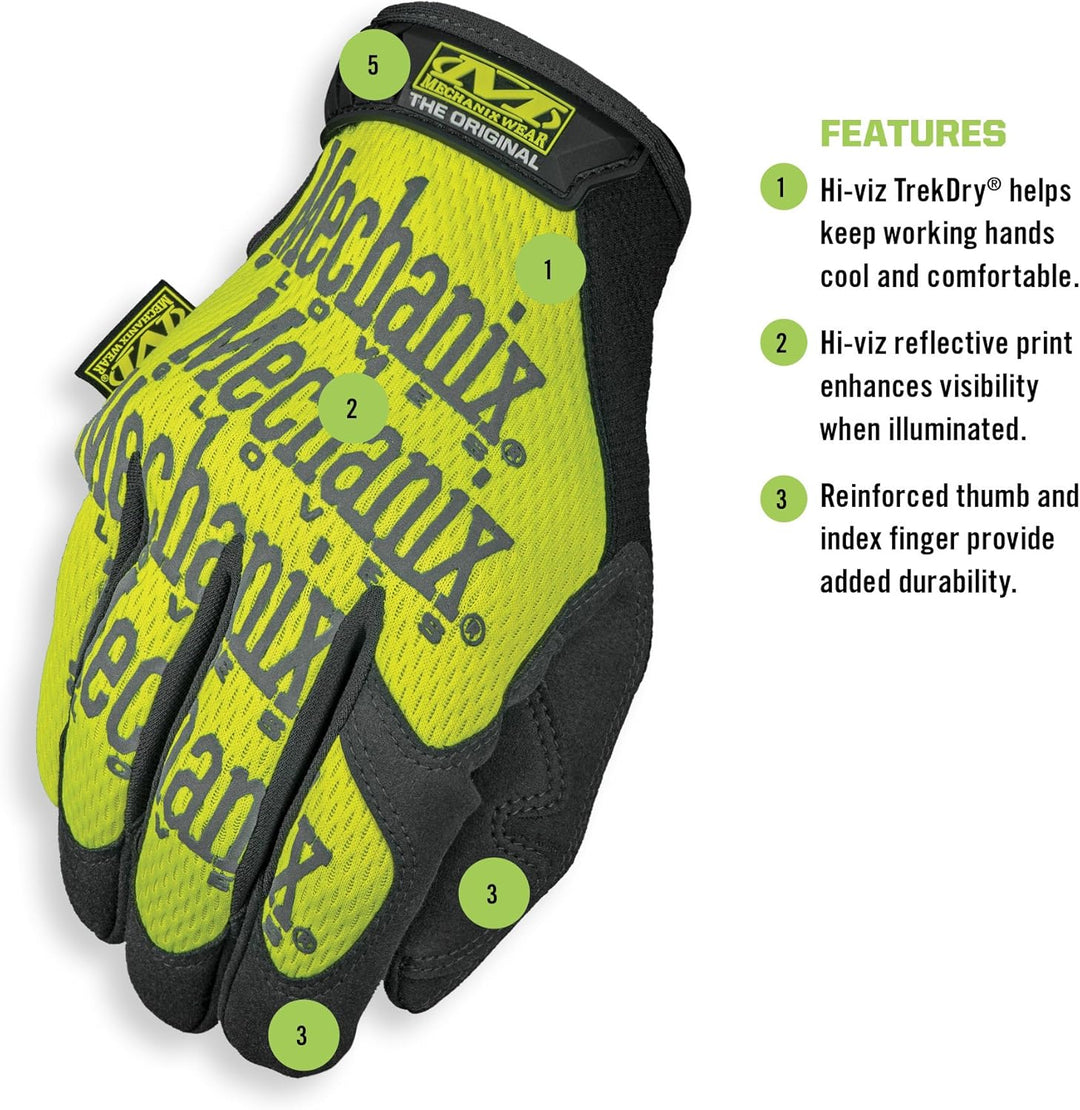 Mechanix Wear Hi-Viz Original® Arbeitshandschuhe (X-Large, Fluoreszierendes Gelb) Fluoreszierendes G