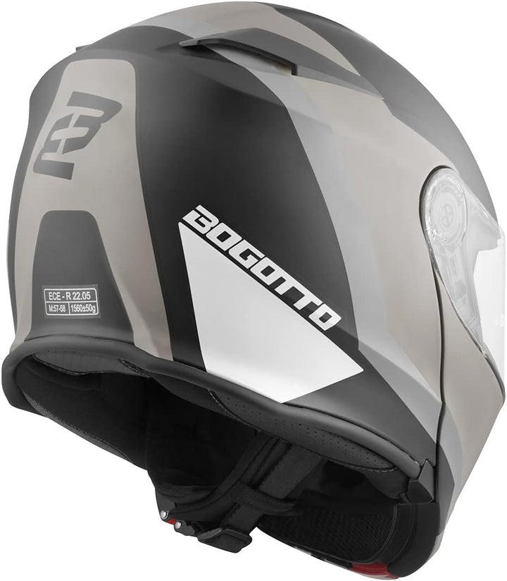 Bogotto V271 BT Zabu Bluetooth Klapphelm XS schwarz/grau, XS schwarz/grau