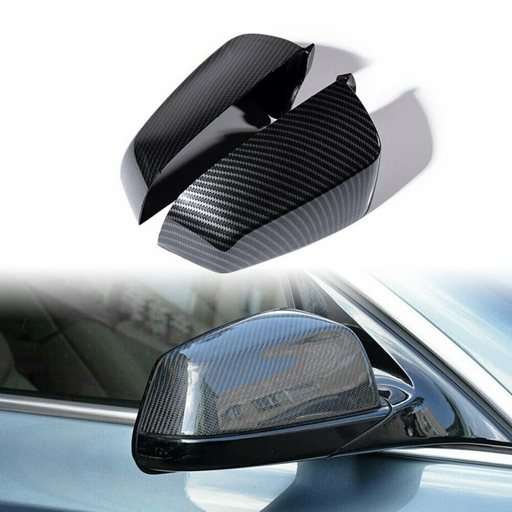 Baceyong 1 Paar Auto Spiegel Abdeckkappen für BMVV 5er E60 E61 F10 F11 6er F12 F13 7er F01, Spiegelk