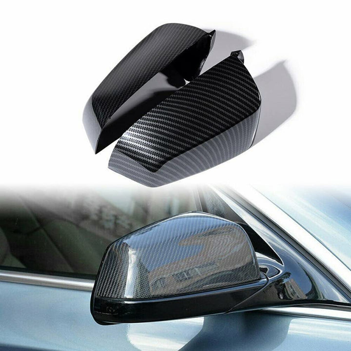 Baceyong 1 Paar Auto Spiegel Abdeckkappen für BMVV 5er E60 E61 F10 F11 6er F12 F13 7er F01, Spiegelk