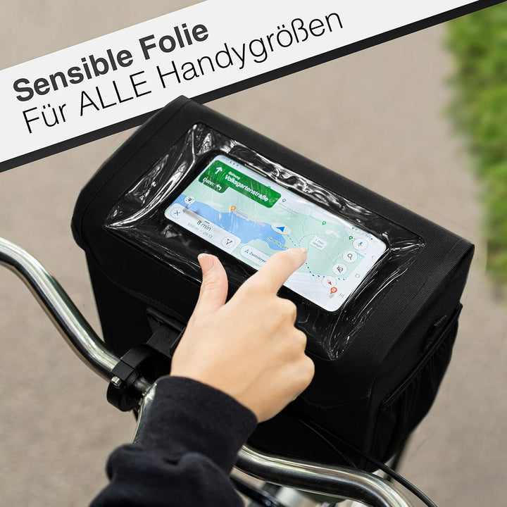 Valkental - Hochwertige &amp; Nachhaltige Lenkertasche mit 7L Volumen | wasserdichte Fahrradtasche Lenke