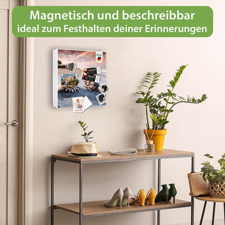 banjado Grosser Schlüsselkasten Glas - Schlüsselbox 30x30cm mit 50 Haken - Schlüsselkasten modern fü