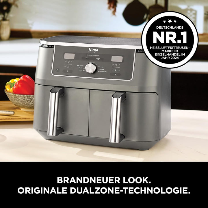 Ninja Dual Zone Digital Air Fryer, 2 Schubladen, 6-in-1, Heissluftfritteuse, 9,5L, Heissluft-Frittie