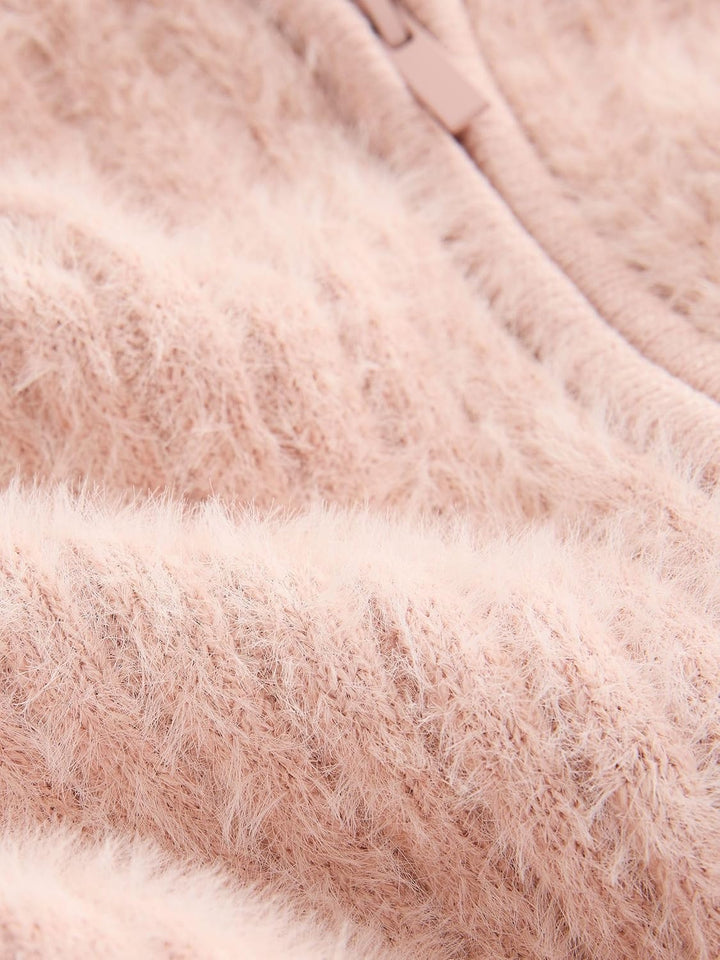 NEXT Mädchen Flauschige Kapuzenjacke mit durchgehendem Reissverschluss 16 Jahre Rosa, 16 Jahre Rosa