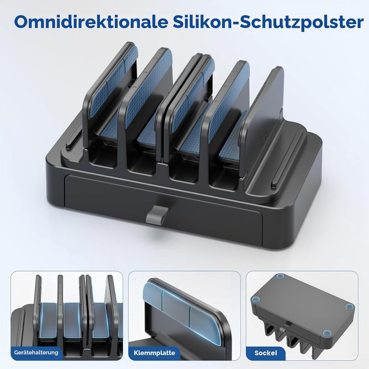 KDD Vertikaler Laptop Ständer mit Schublade – 7 in 1 Laptop Stand & Platzsparende MacBook Ständer mi