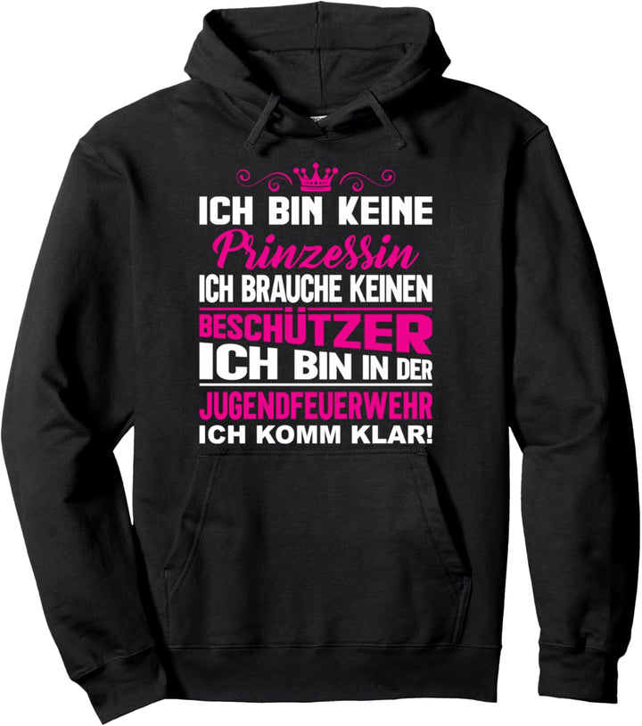 Feuerwehrfrau in bin in der Jugendfeuerwehr Jugend Feuerwehr Pullover Hoodie