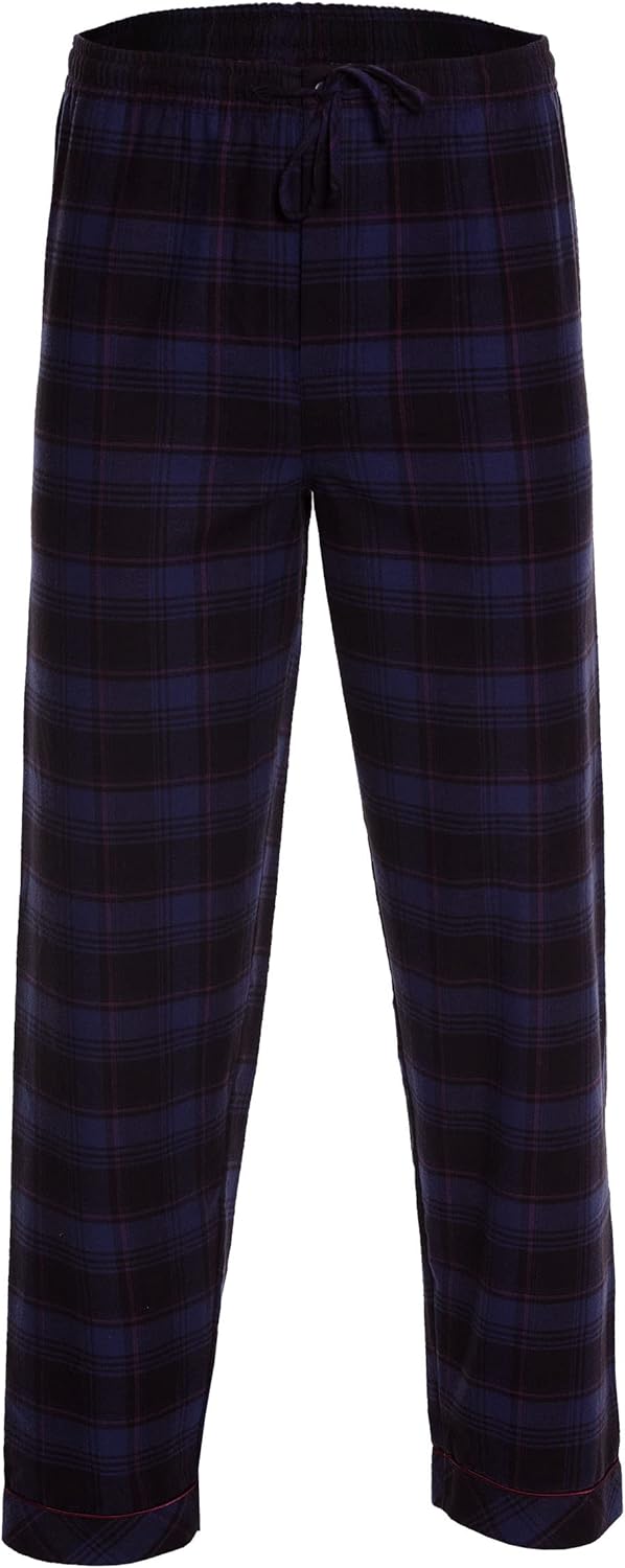 Revise RE-911 Schlafanzug für Herren - Lang - Flannel 100% Baumwolle - Pyjama - M Dunkelblau 1034, M
