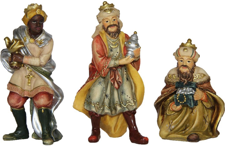 FADEDA 3X JOK: Hlg. DREI Könige/Höhe:10 cm/handbemalt/detailgetreue Krippen Figuren - Weihnachten Ti