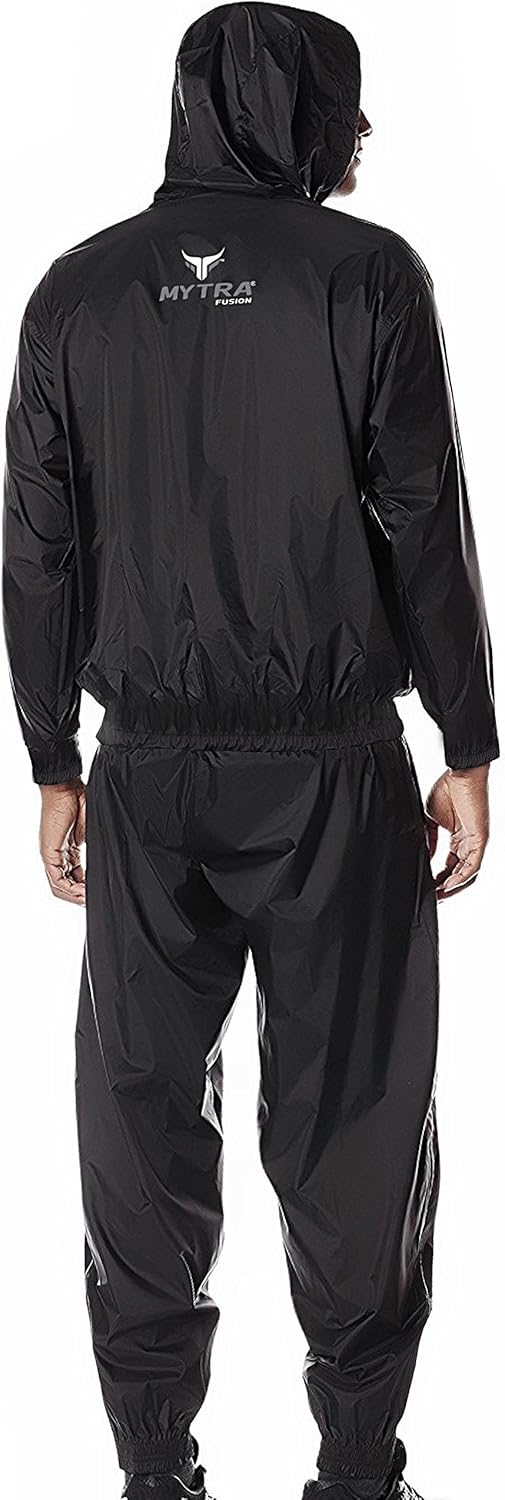 Mytra Fusion Weight Loss Sliming Fitness Sauna Sweat Suit Black Grey S Black Gray, S Black Gray