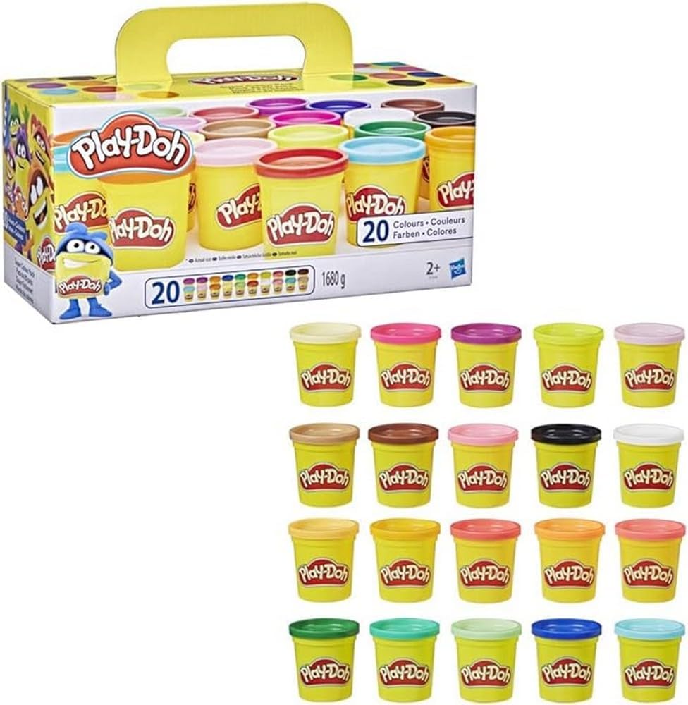 Play-Doh 36 Mega Pack, Knete für kreatives Spielen, für Kinder ab 2 Jahren 36834 Mehrfarbig 36er Pac