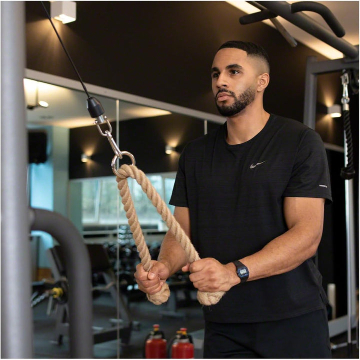 Sport-Tec Trizepsseil, Trizepstau, Trizeps Seil, Zugseil, Zughilfe, Kabelzug, Fitness, Kraftstation,