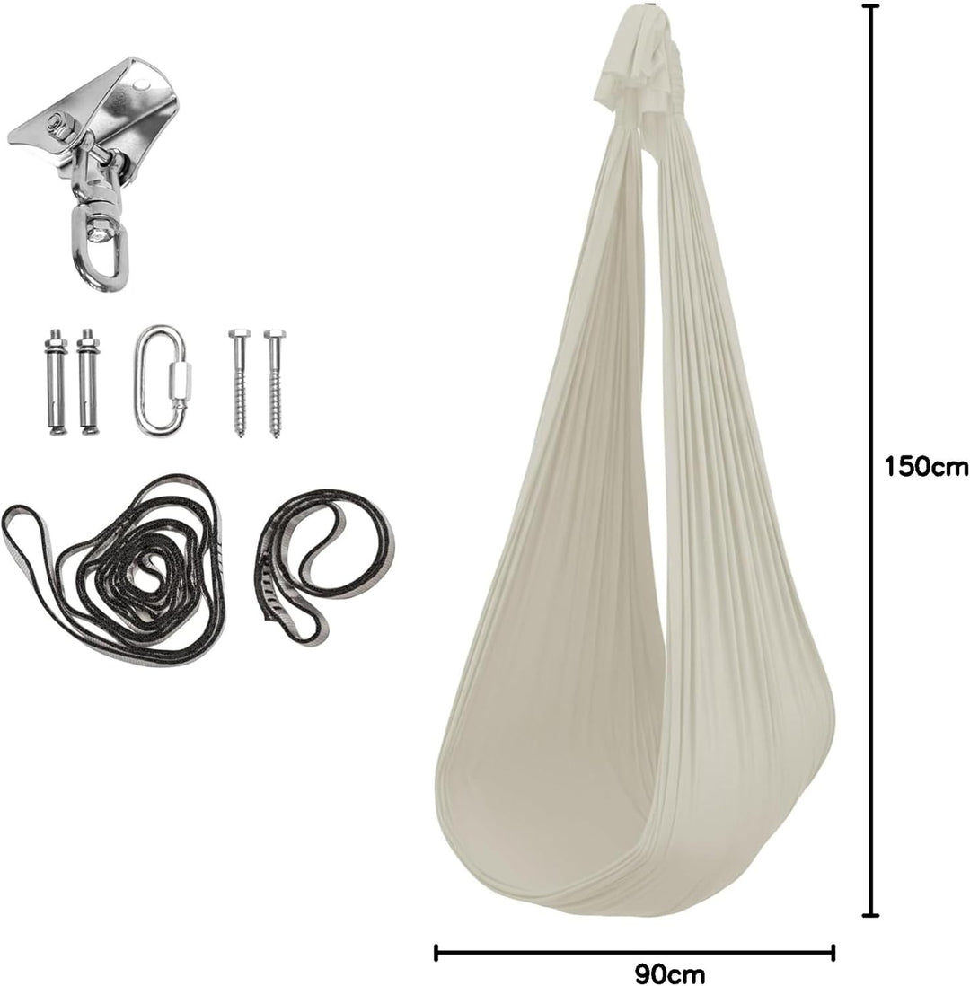Hängeschaukel aus Nylon – 150x90cm – gemütliche Schaukel für Zuhause & Garten – bis 100kg – inkl. Mo
