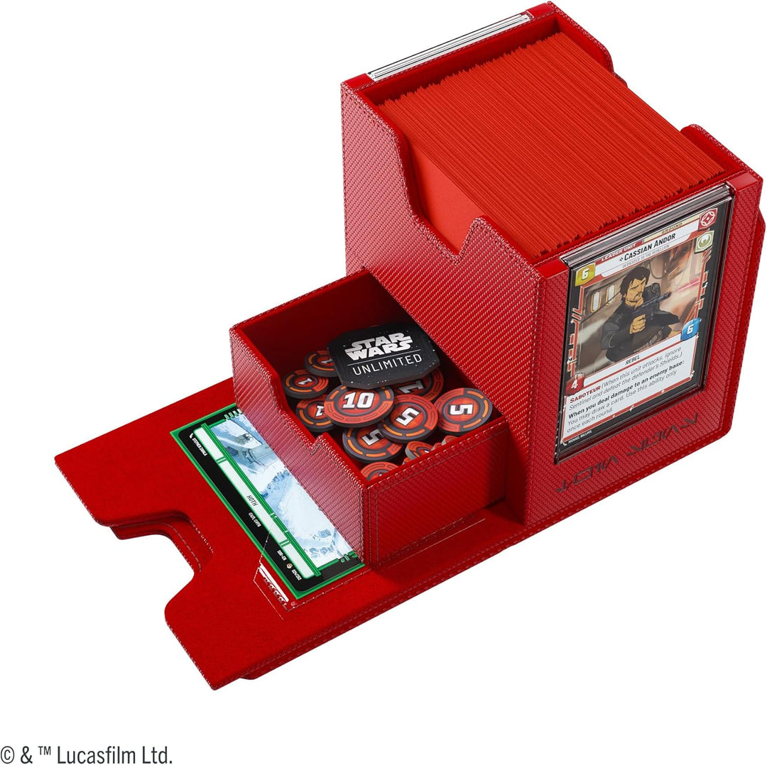 Gamegenic, Star Wars: Unlimited Twin Suns Deck Pod – Red Rot Deck Pod, Rot Deck Pod