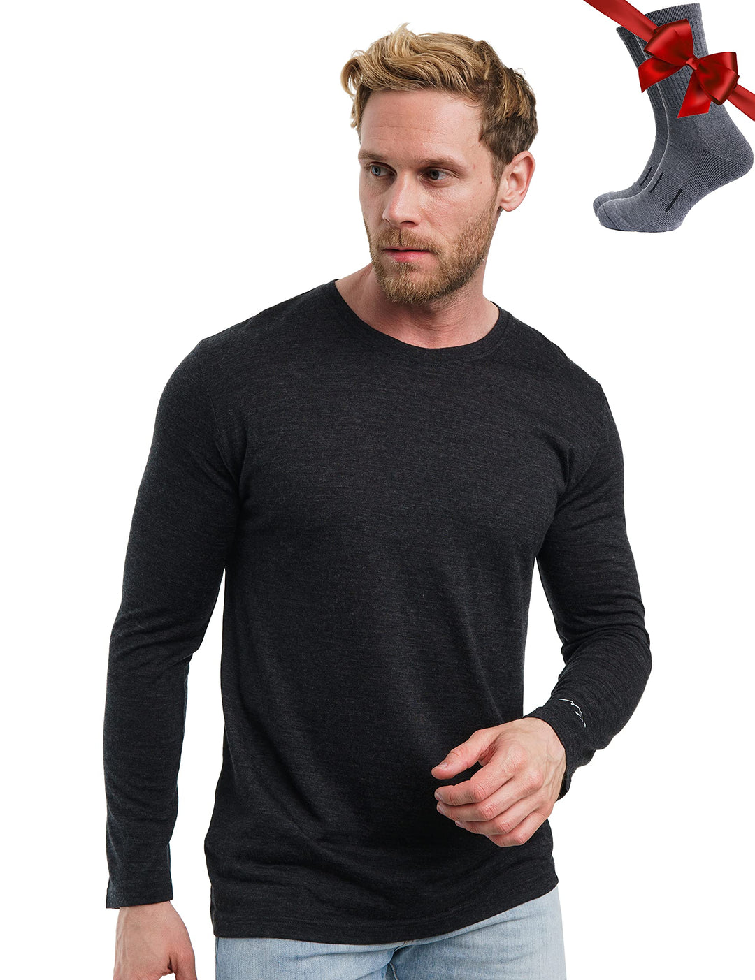 100% Merino Unterwäsche Herren - Merino Langarmshirt Herren Atmungsaktiv Und Feuchtigkeitsableitend