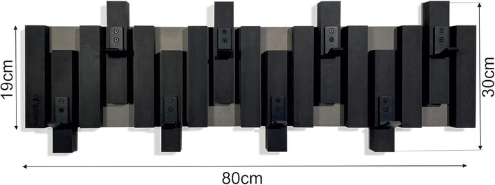 FLEXISTYLE Kleiderhaken Wand Wandgarderobe design Lamellen Flurgarderobe Garderobe Flur Holz MDF des