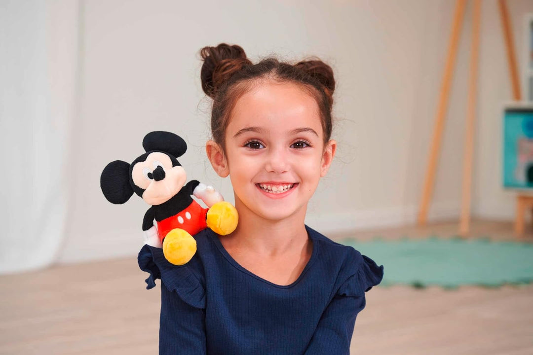 Simba 6315870460 - Disney Micky Maus Schulter-Kuscheltier (12 cm) - Mickey Mouse als magnetische Plü