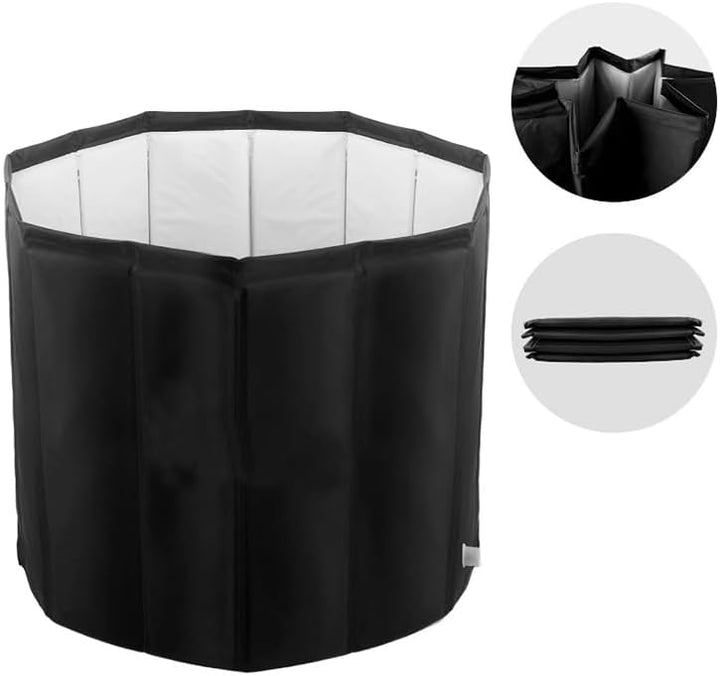 YYW Tragbare faltbare Eisbadewanne, grosse tragbare Badewanne für Zuhause, Outdoor, Fitnessstudios,