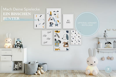 Papierschmiede® Bilder Kinderzimmer Kids Mood Poster Set Best Buddies, Kinderzimmer Bilder Babyzimme