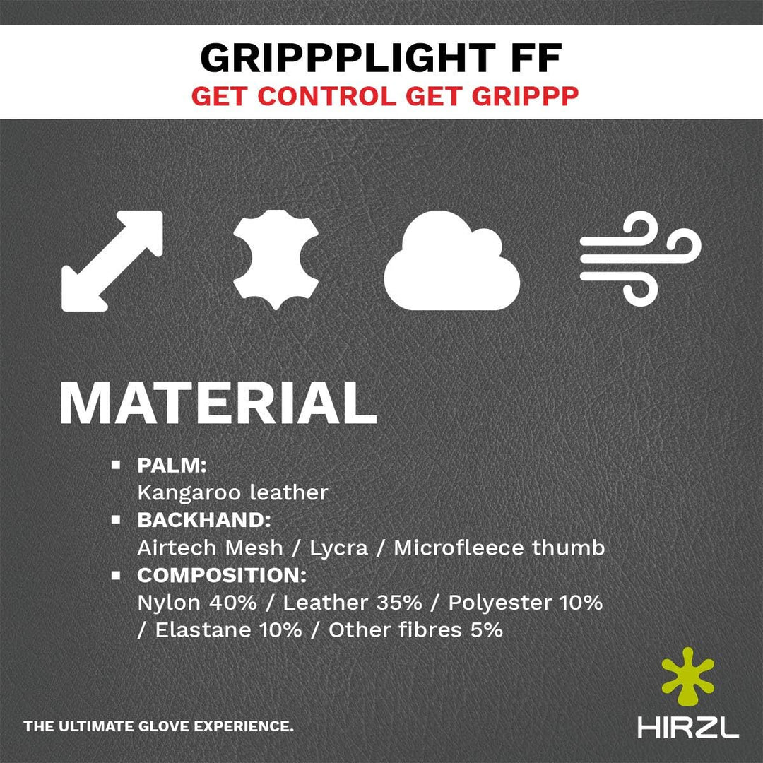 HIRZL GRIPPP Light FF, Fahrradhandschuh Unisex all Black XS/6, all Black XS/6