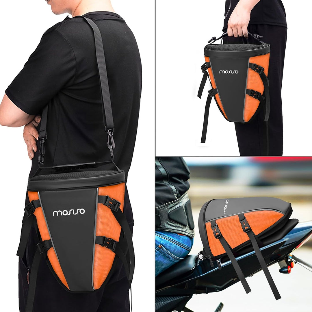 MOSISO Motorrad Hecktasche Multifunktionale wasserdichte Polyester Aufbewahrung Satteltasche, 10L Ou