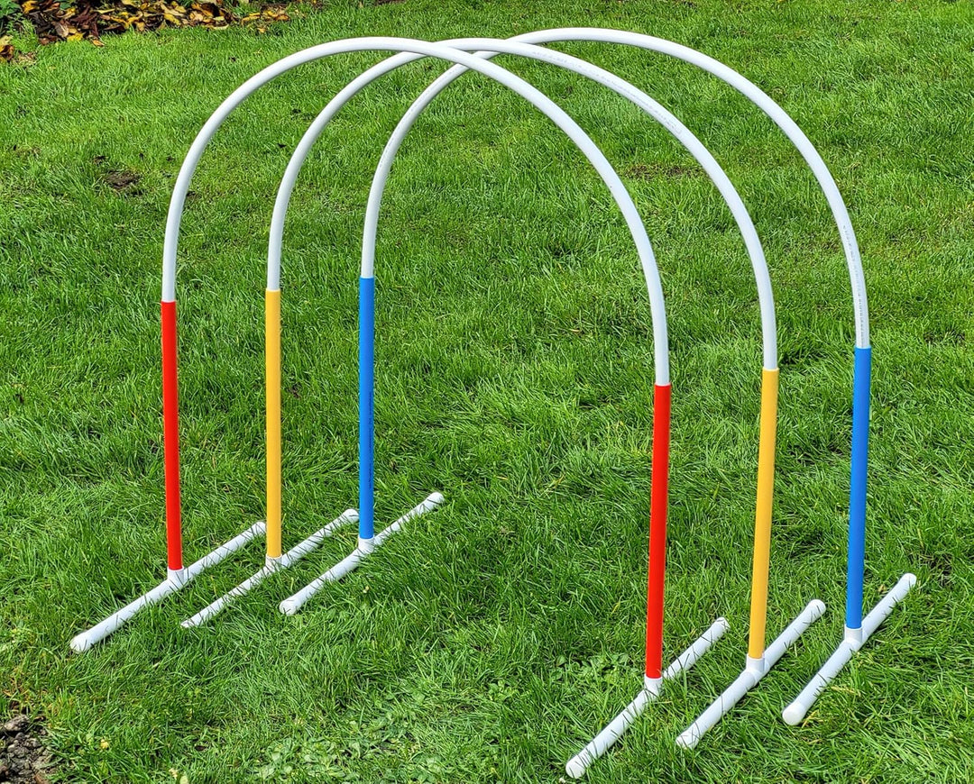 Generisch HOOPERS Agility Combi - Set / 1 Gate / 3 Hoopers Bögen/Gatter/Trennzaun, Hoopers Bogen/aus