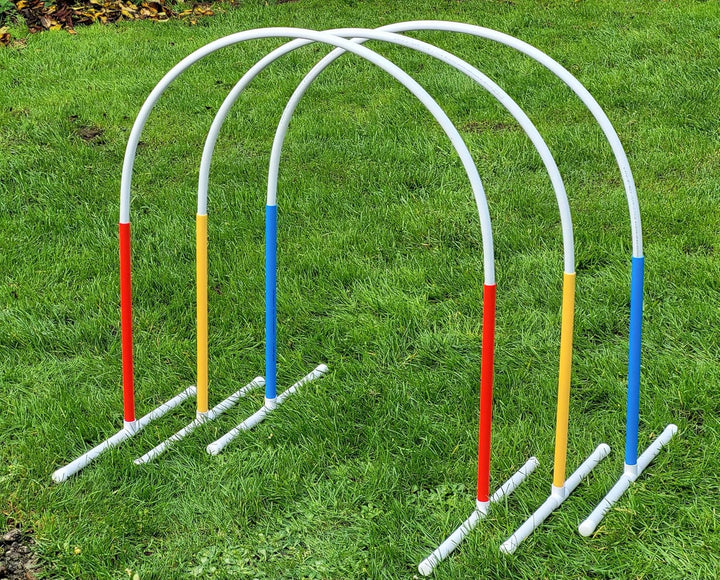 Generisch HOOPERS Agility Combi - Set / 1 Gate / 3 Hoopers Bögen/Gatter/Trennzaun, Hoopers Bogen/aus