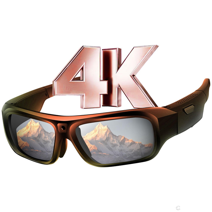 Brille Mit Kamera 4k, Mini Kamera, Aktualisierte Tragbare Actionkamera | Unterstützung Nehmen Foto/V