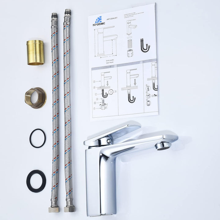 Waschtischarmatur aus Messing, kaltes und warmes Wasser, Luxus-Badezimmer