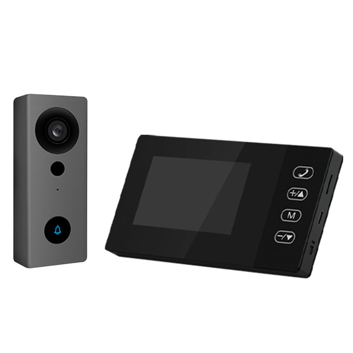 2,4 G Kabellose Video-Türklingelkamera mit Display, 4,3-Zoll-IPS-Bildschirm, Video-Türsprechanlage,