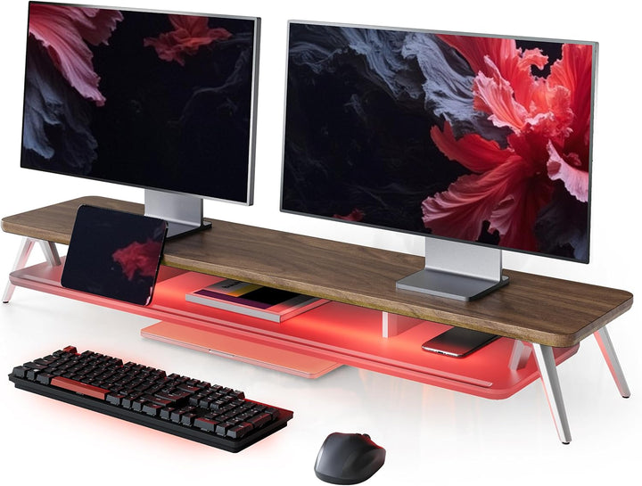 Fenge Monitorständer Riser mit Acrylablage und App-Steuerung LED Lights 108cm Grosser Computerstände