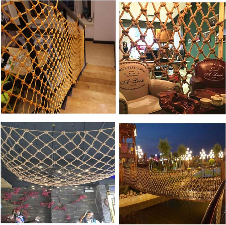 YANGUANG Stasy Kinder Im Freien Kletternetz, Hängende Brücke Dekoratives Hanfseil Netz, Spielplatz K